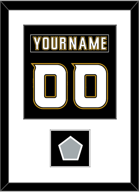 Anaheim Nameplate & Number (Back) Combined With Stanley Cup Finals Patch - Home Black (2006-2014) - Essential Tier 1