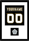 Anaheim Nameplate & Number (Back) Combined With Stanley Cup Champions Patch - Home Black (2006-2014) - Single Mat 1
