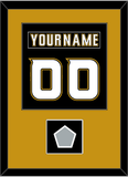 Anaheim Nameplate & Number (Back) Combined With Stanley Cup Champions Patch - Home Black (2006-2014) - Single Mat 2