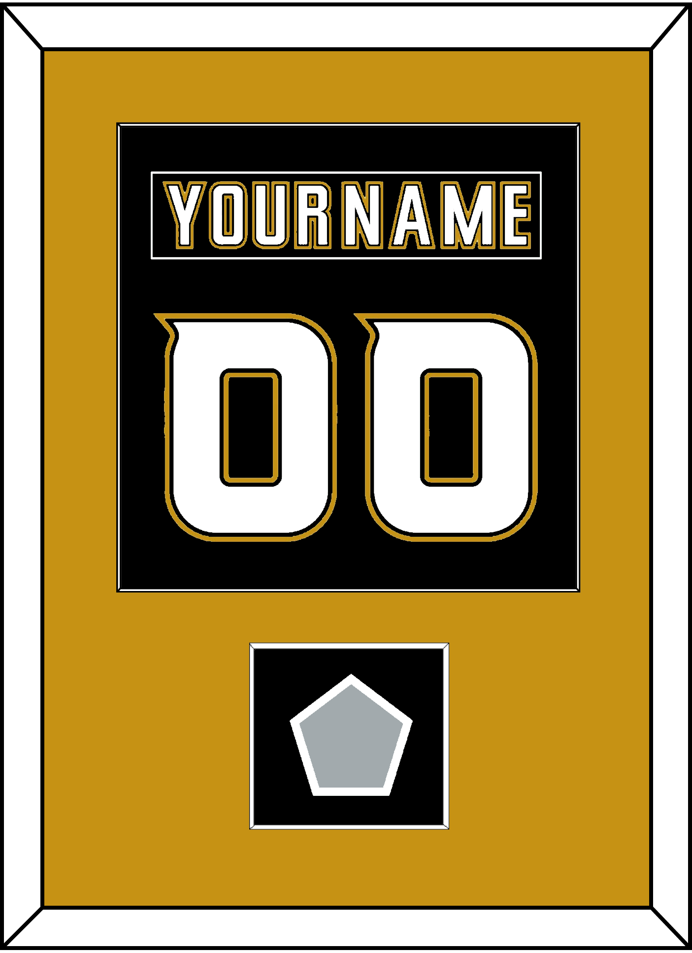 Anaheim Nameplate & Number (Back) Combined With Stanley Cup Finals Patch - Home Black (2006-2014) - Essential Tier 2