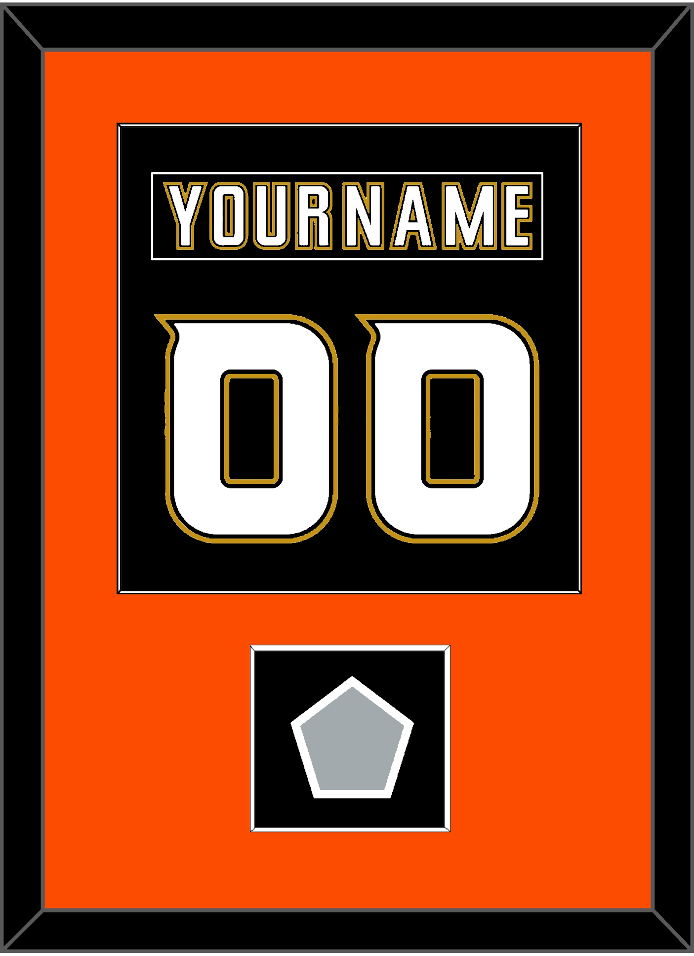 Anaheim Nameplate & Number (Back) Combined With Stanley Cup Champions Patch - Home Black (2006-2014) - Essential Tier 3