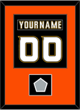Anaheim Nameplate & Number (Back) Combined With Stanley Cup Finals Patch - Home Black (2006-2014) - Single Mat 3