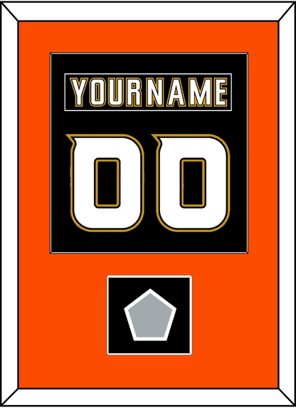Anaheim Nameplate & Number (Back) Combined With Stanley Cup Finals Patch - Home Black (2006-2014) - Essential Tier 3