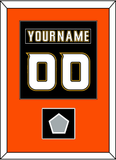 Anaheim Nameplate & Number (Back) Combined With Stanley Cup Finals Patch - Home Black (2006-2014) - Single Mat 3
