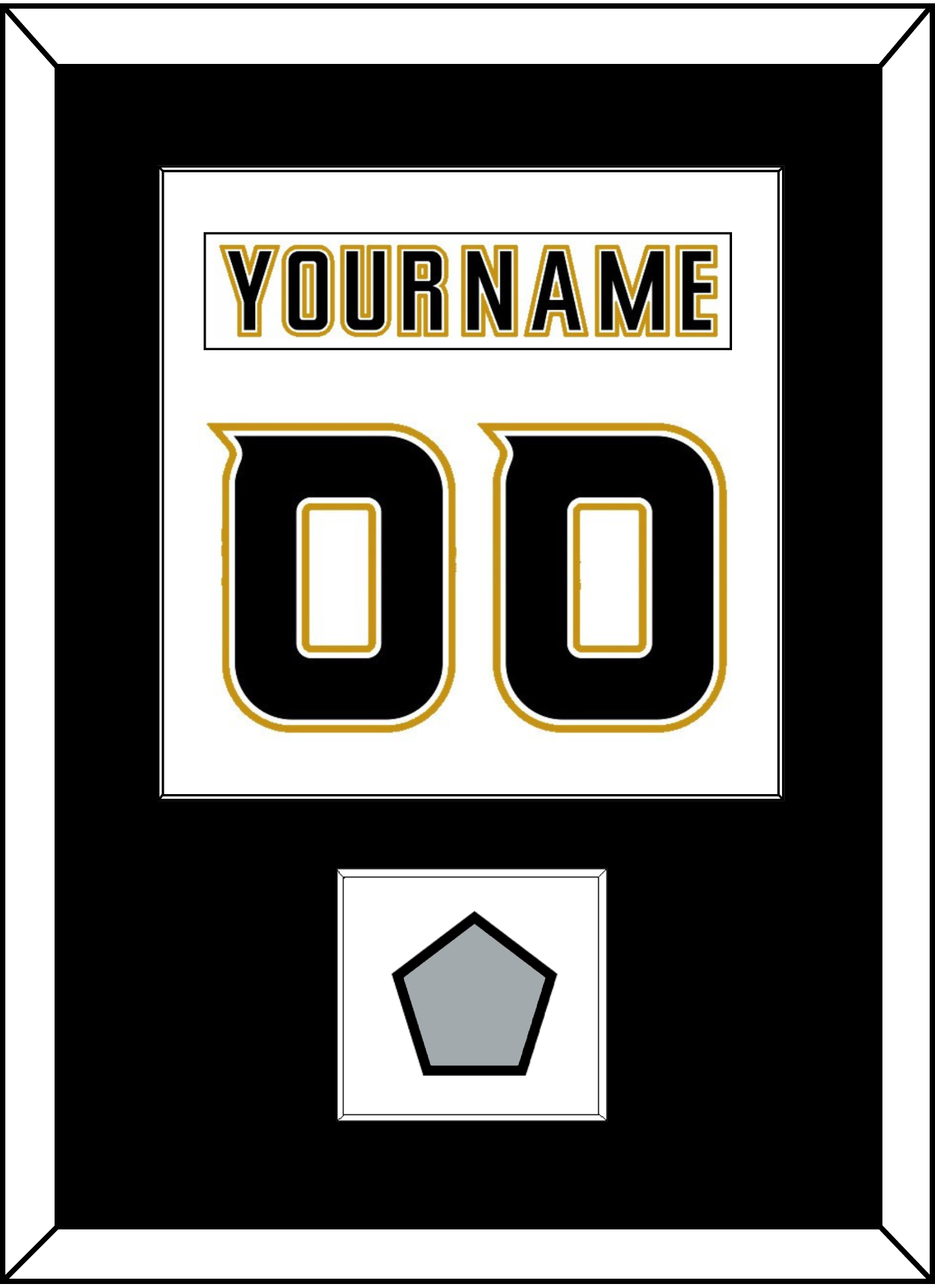 Anaheim Nameplate & Number (Back) Combined With Stanley Cup Finals Patch - Road White (2006-2014) - Essential Tier 1