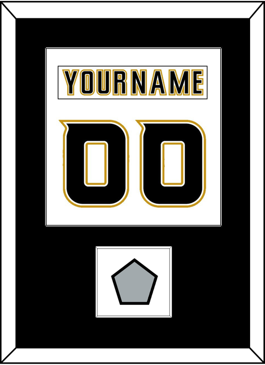 Anaheim Nameplate & Number (Back) Combined With Stanley Cup Finals Patch - Road White (2006-2014) - Essential Tier 1