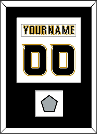 Anaheim Nameplate & Number (Back) Combined With Stanley Cup Champions Patch - Road White (2006-2014) - Essential Tier 1