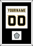 Anaheim Nameplate & Number (Back) Combined With Stanley Cup Finals Patch - Road White (2006-2014) - Single Mat 1