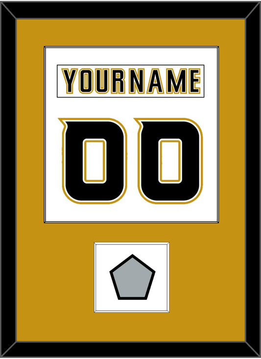 Anaheim Nameplate & Number (Back) Combined With Stanley Cup Finals Patch - Road White (2006-2014) - Essential Tier 2