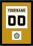 Anaheim Nameplate & Number (Back) Combined With Stanley Cup Champions Patch - Road White (2006-2014) - Single Mat 2