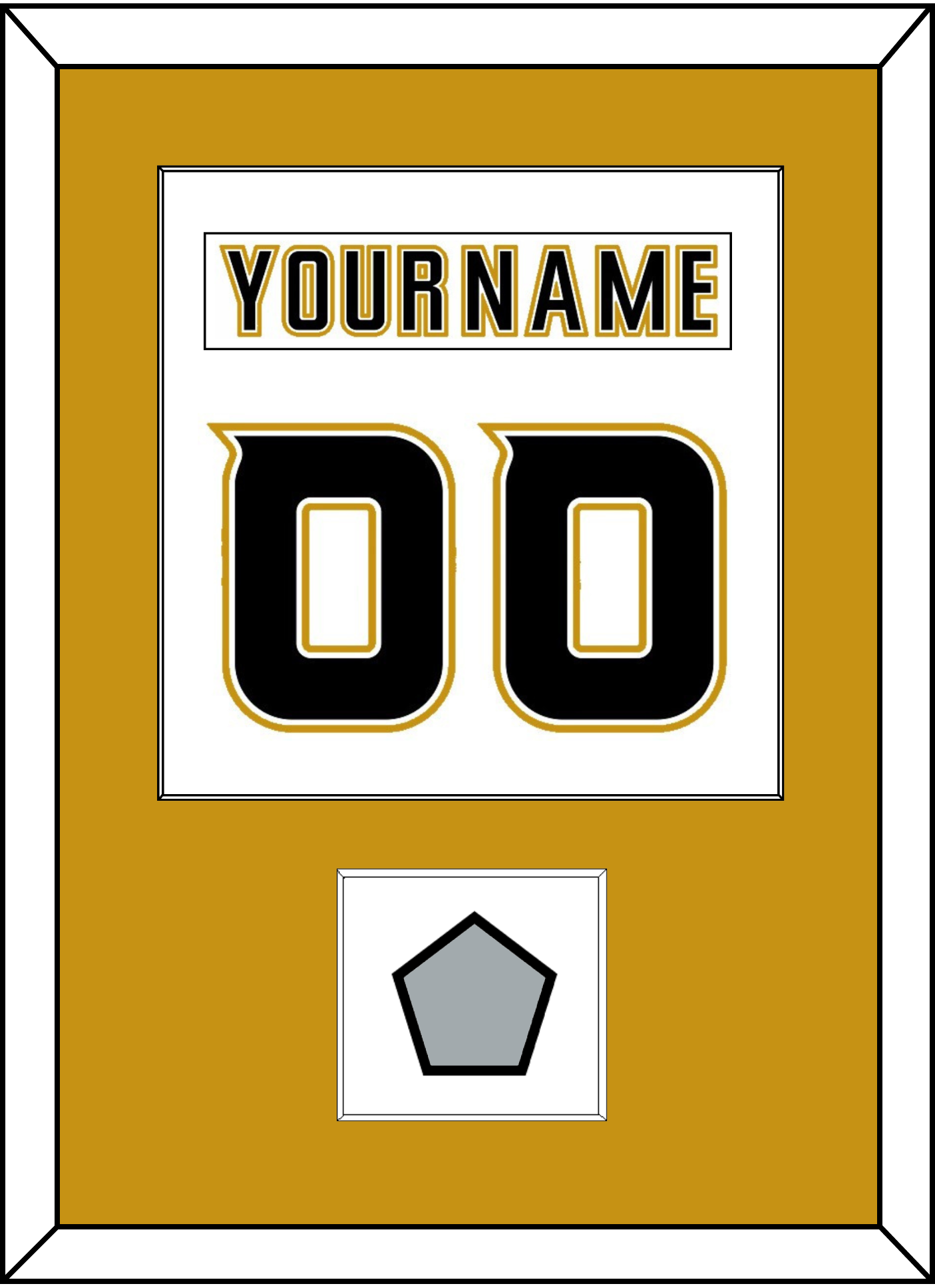 Anaheim Nameplate & Number (Back) Combined With Stanley Cup Champions Patch - Road White (2006-2014) - Essential Tier 2