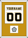Anaheim Nameplate & Number (Back) Combined With Stanley Cup Finals Patch - Road White (2006-2014) - Single Mat 2