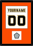 Anaheim Nameplate & Number (Back) Combined With Stanley Cup Finals Patch - Road White (2006-2014) - Single Mat 3