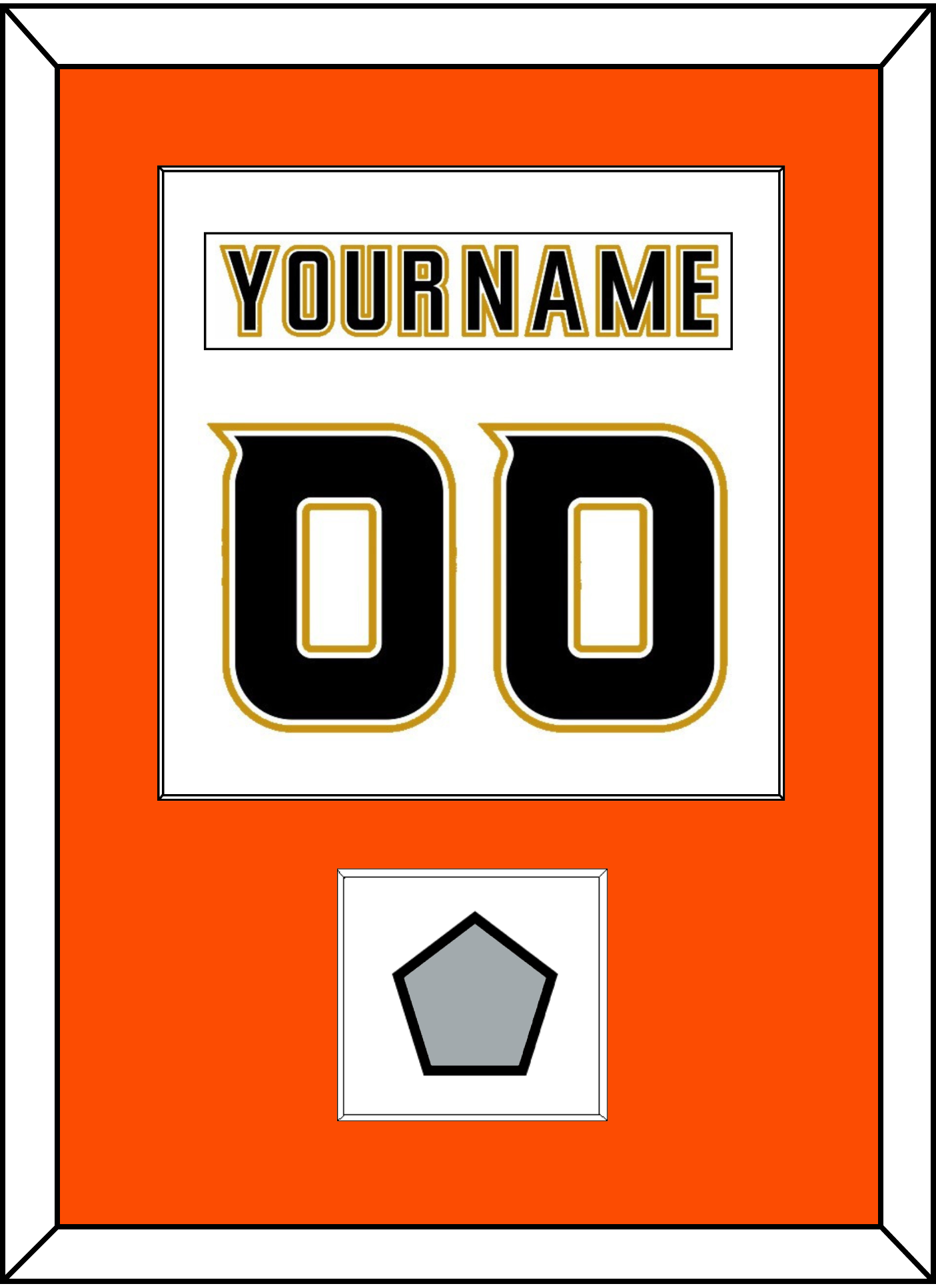 Anaheim Nameplate & Number (Back) Combined With Stanley Cup Champions Patch - Road White (2006-2014) - Essential Tier 3