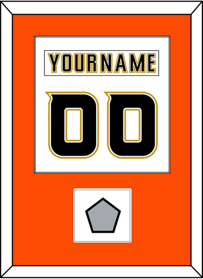 Anaheim Nameplate & Number (Back) Combined With Stanley Cup Champions Patch - Road White (2006-2014) - Essential Tier 3
