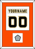 Anaheim Nameplate & Number (Back) Combined With Stanley Cup Champions Patch - Road White (2006-2014) - Single Mat 3