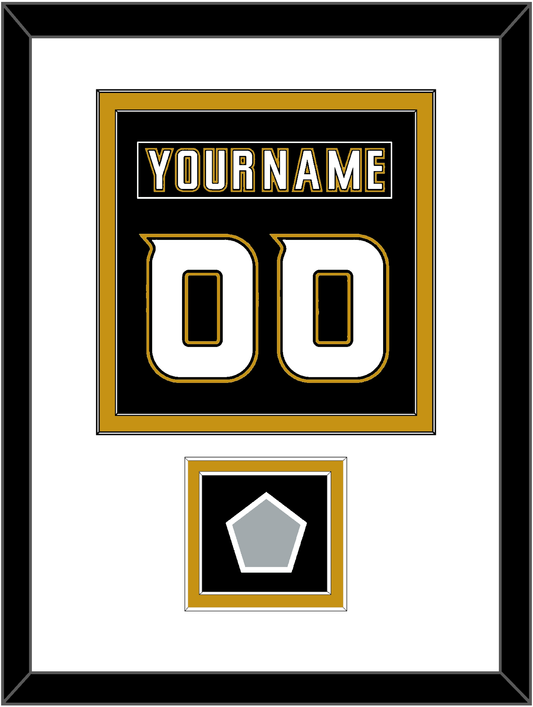 Anaheim Nameplate & Number (Back) Combined With Stanley Cup Finals Patch - Home Black (2006-2014) - Signature Tier 1