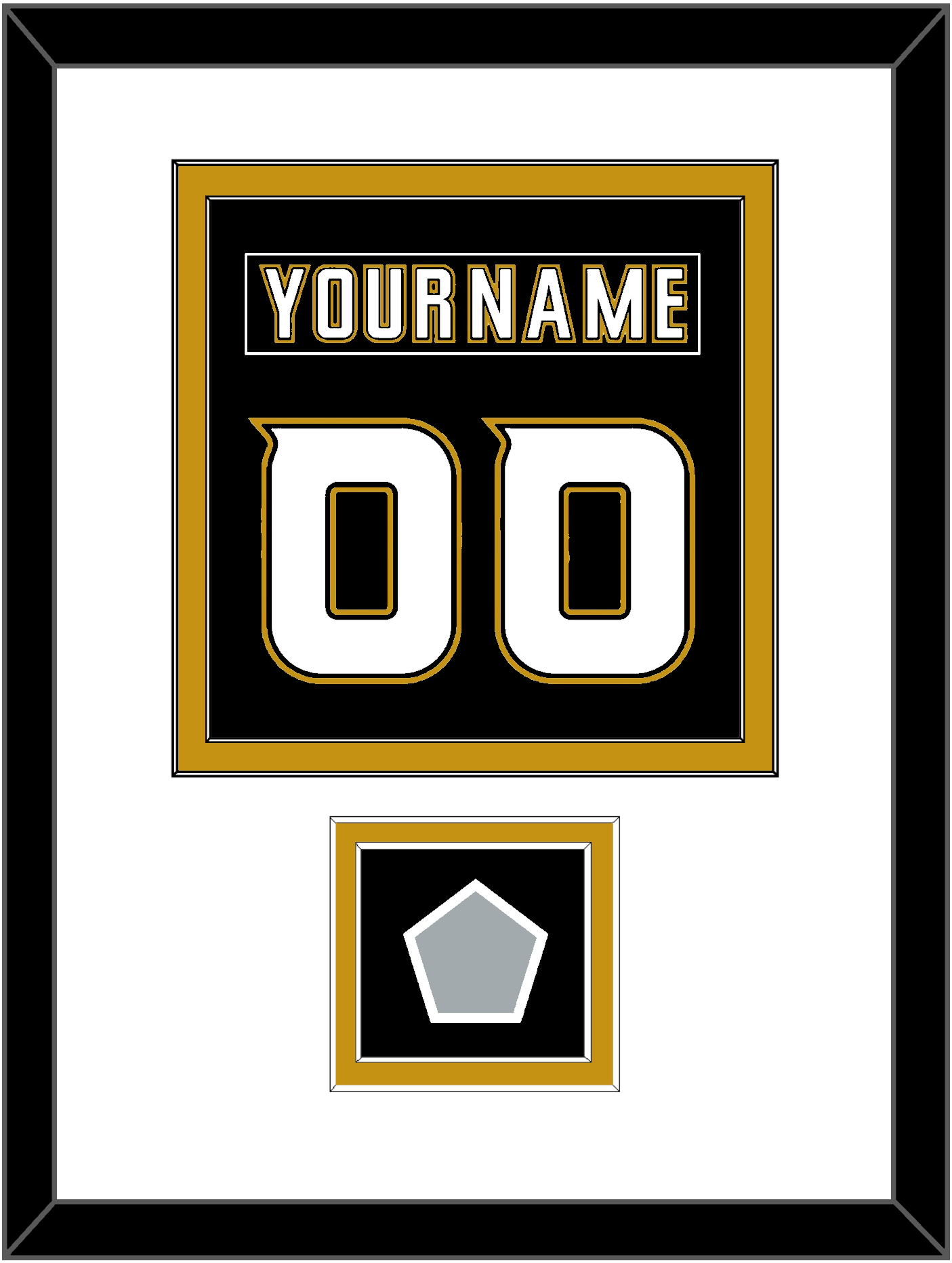 Anaheim Nameplate & Number (Back) Combined With Stanley Cup Champions Patch - Home Black (2006-2014) - Signature Tier 1