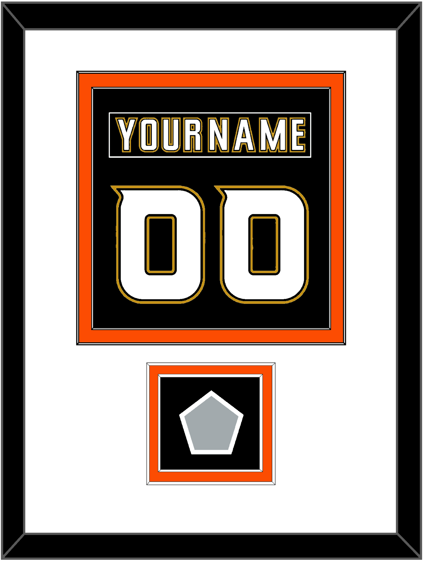 Anaheim Nameplate & Number (Back) Combined With Stanley Cup Finals Patch - Home Black (2006-2014) - Signature Tier 2