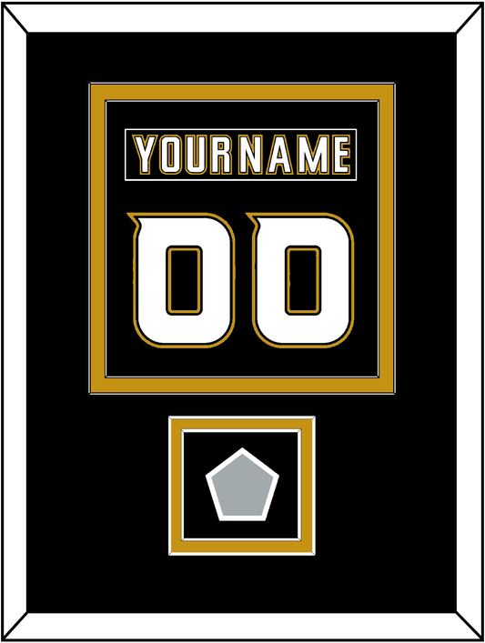 Anaheim Nameplate & Number (Back) Combined With Stanley Cup Finals Patch - Home Black (2006-2014) - Signature Tier 3