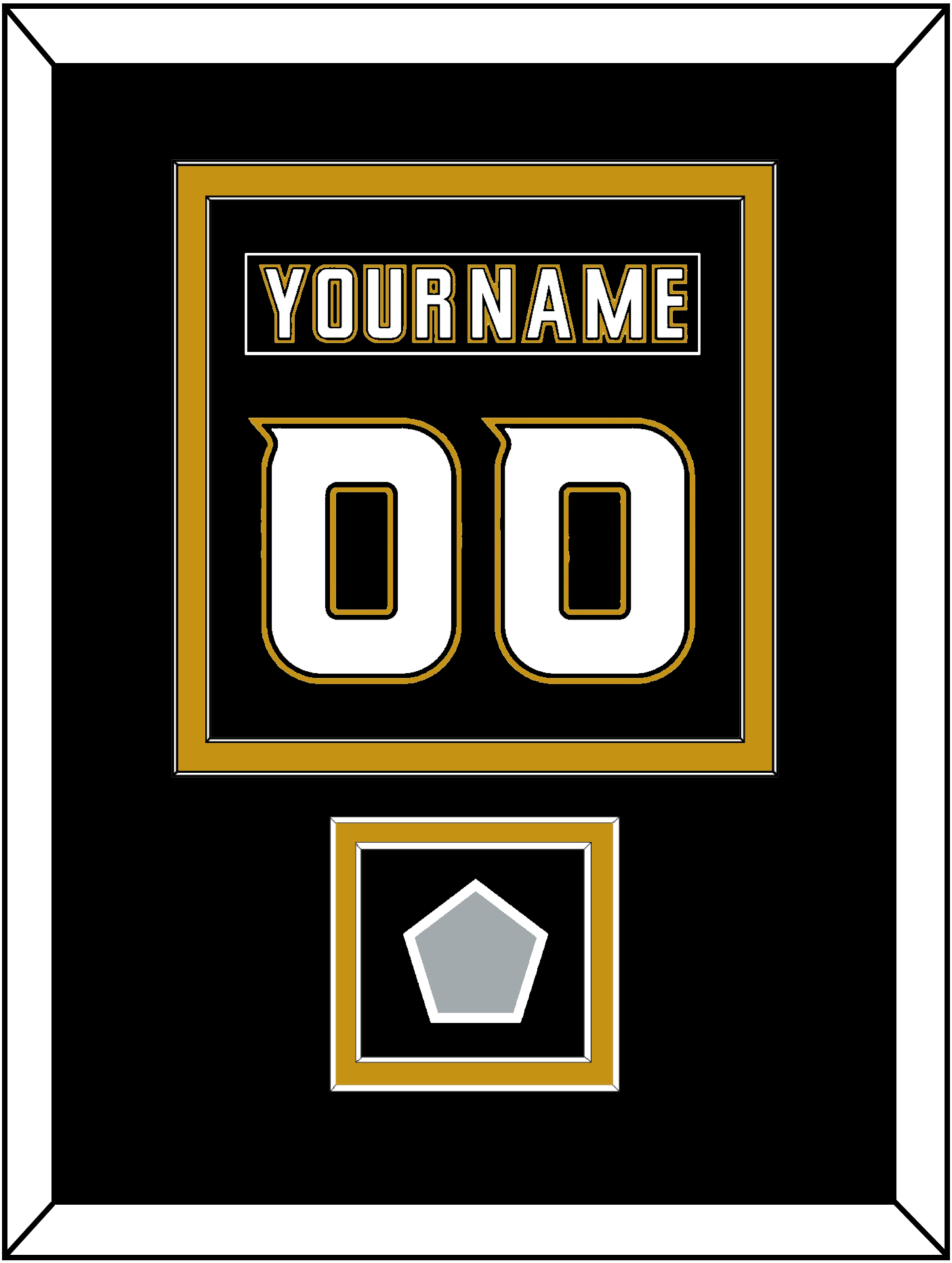 Anaheim Nameplate & Number (Back) Combined With Stanley Cup Champions Patch - Home Black (2006-2014) - Signature Tier 3