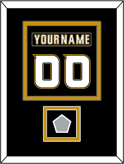 Anaheim Nameplate & Number (Back) Combined With Stanley Cup Champions Patch - Home Black (2006-2014) - Signature Tier 3