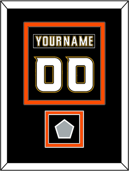 Anaheim Nameplate & Number (Back) Combined With Stanley Cup Finals Patch - Home Black (2006-2014) - Signature Tier 4