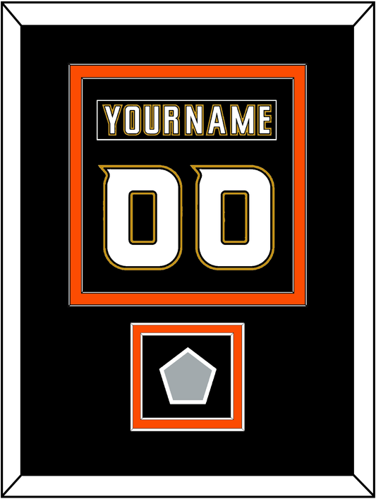 Anaheim Nameplate & Number (Back) Combined With Stanley Cup Champions Patch - Home Black (2006-2014) - Signature Tier 4