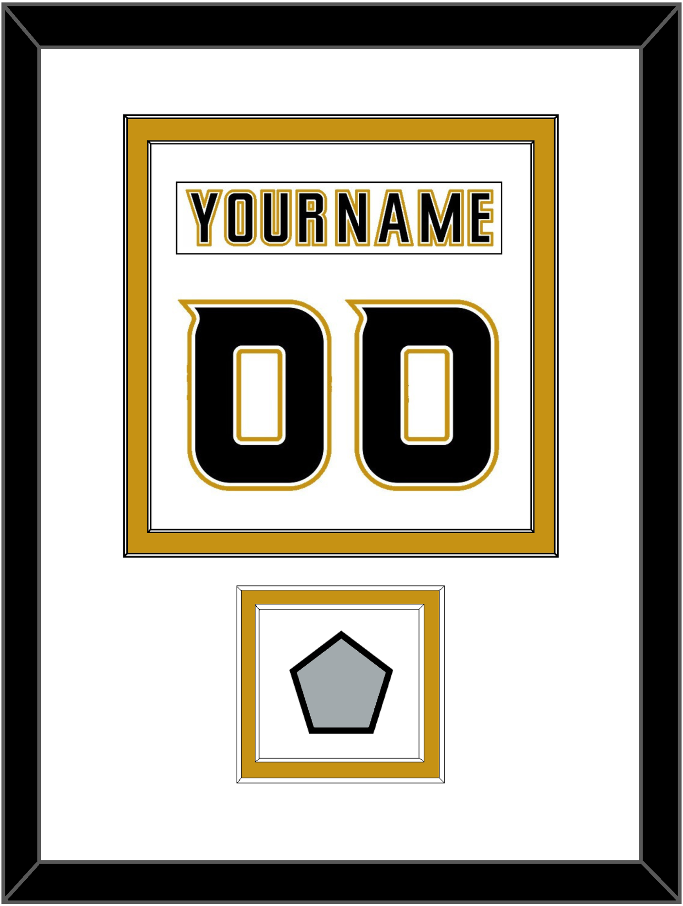 Anaheim Nameplate & Number (Back) Combined With Stanley Cup Finals Patch - Road White (2006-2014) - Signature Tier 1