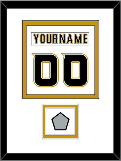 Anaheim Nameplate & Number (Back) Combined With Stanley Cup Finals Patch - Road White (2006-2014) - Signature Tier 1