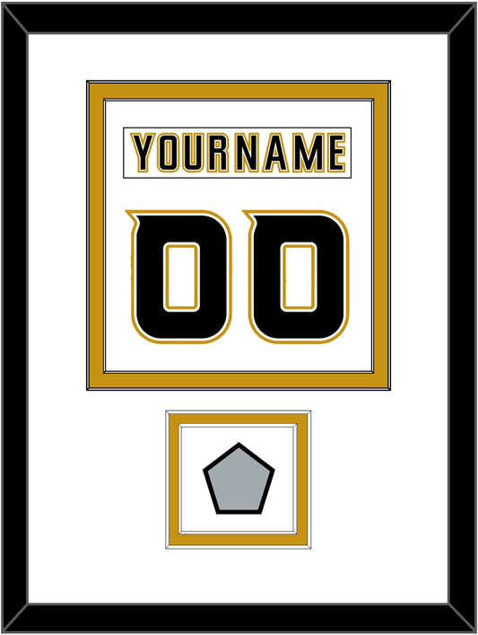 Anaheim Nameplate & Number (Back) Combined With Stanley Cup Finals Patch - Road White (2006-2014) - Signature Tier 1
