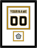 Anaheim Nameplate & Number (Back) Combined With Stanley Cup Champions Patch - Road White (2006-2014) - Double Mat 1