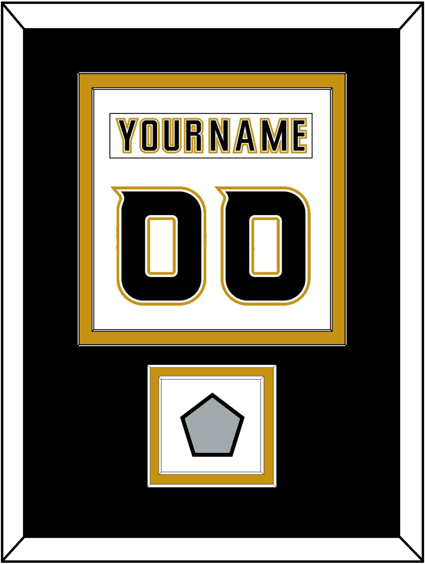 Anaheim Nameplate & Number (Back) Combined With Stanley Cup Champions Patch - Road White (2006-2014) - Signature Tier 3