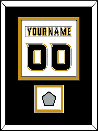 Anaheim Nameplate & Number (Back) Combined With Stanley Cup Finals Patch - Road White (2006-2014) - Signature Tier 3