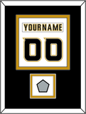 Anaheim Nameplate & Number (Back) Combined With Stanley Cup Champions Patch - Road White (2006-2014) - Double Mat 3