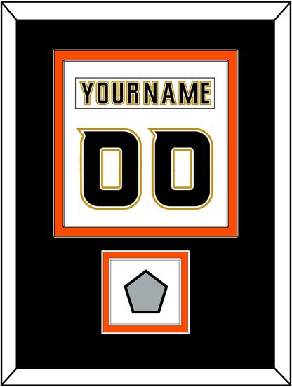 Anaheim Nameplate & Number (Back) Combined With Stanley Cup Champions Patch - Road White (2006-2014) - Signature Tier 4