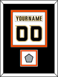 Anaheim Nameplate & Number (Back) Combined With Stanley Cup Champions Patch - Road White (2006-2014) - Double Mat 4