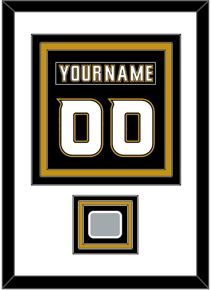 Anaheim Nameplate & Number (Back) Combined With Stanley Cup Finals Patch - Home Black (2006-2014) - Premier Tier 1