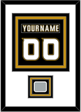 Anaheim Nameplate & Number (Back) Combined With Stanley Cup Finals Patch - Home Black (2006-2014) - Triple Mat 1