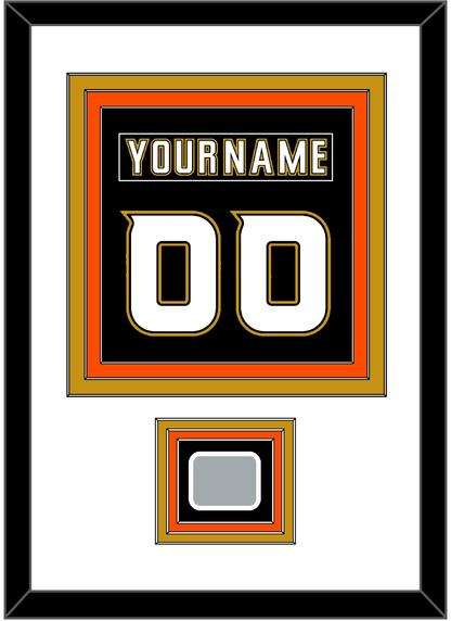 Anaheim Nameplate & Number (Back) Combined With Stanley Cup Finals Patch - Home Black (2006-2014) - Premier Tier 2
