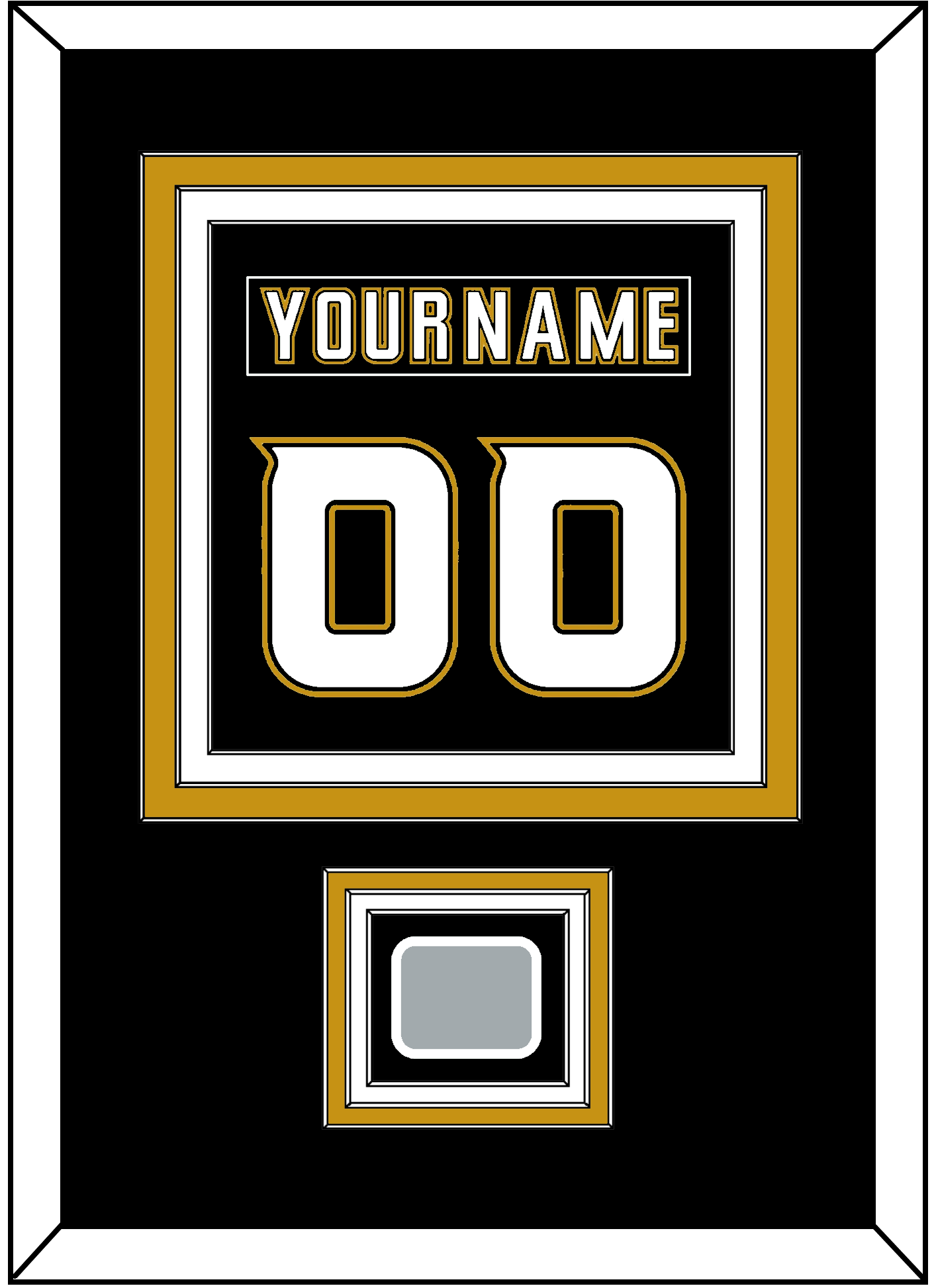 Anaheim Nameplate & Number (Back) Combined With Stanley Cup Champions Patch - Home Black (2006-2014) - Premier Tier 3