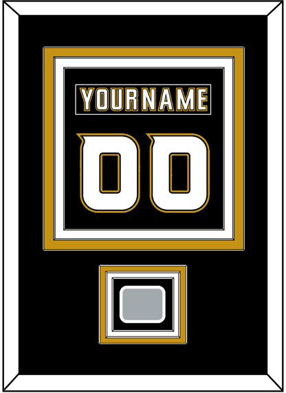 Anaheim Nameplate & Number (Back) Combined With Stanley Cup Finals Patch - Home Black (2006-2014) - Premier Tier 3