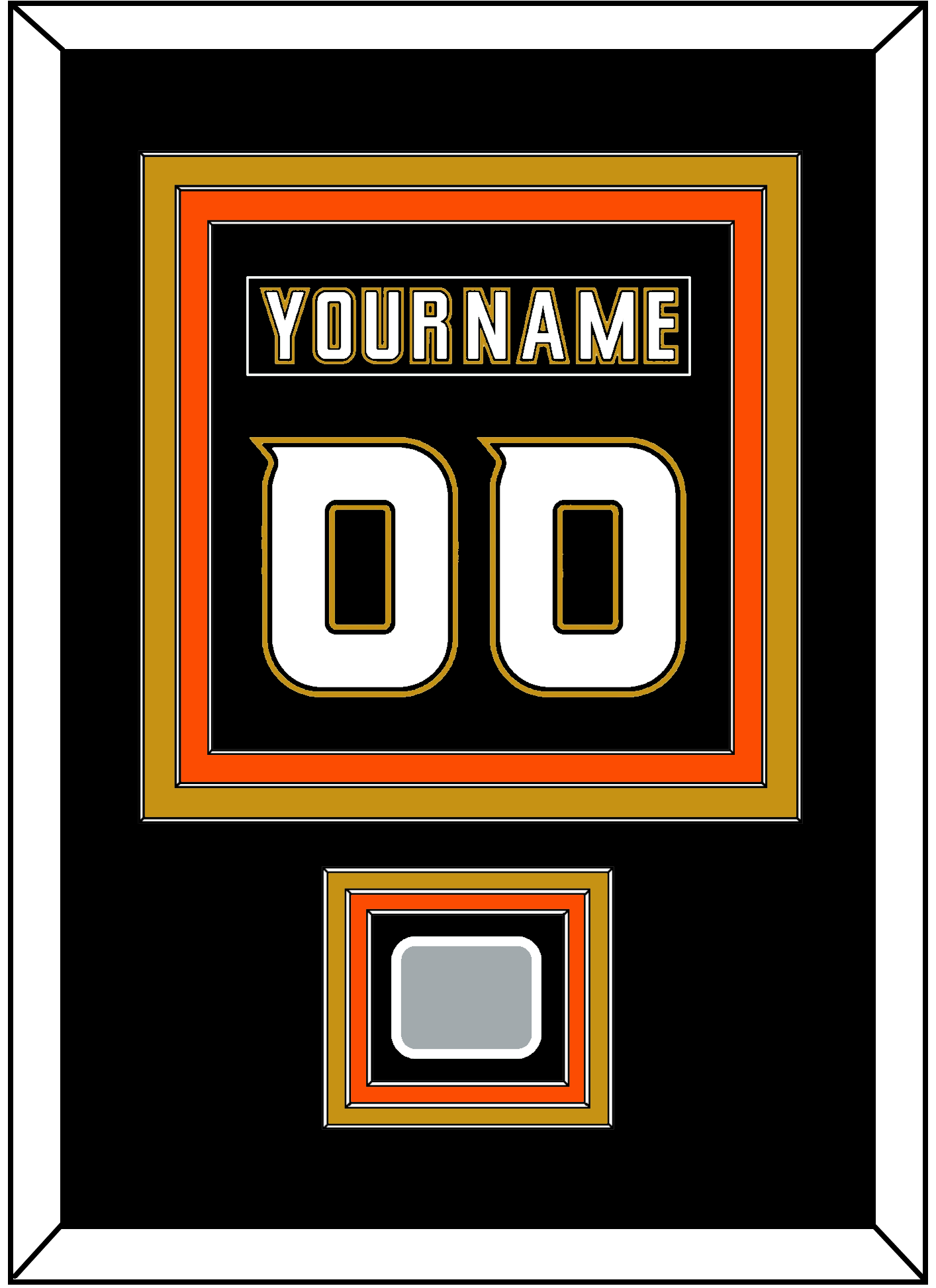 Anaheim Nameplate & Number (Back) Combined With Stanley Cup Finals Patch - Home Black (2006-2014) - Premier Tier 4