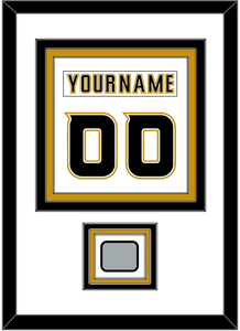 Anaheim Nameplate & Number (Back) Combined With Stanley Cup Champions Patch - Road White (2006-2014) - Triple Mat 1