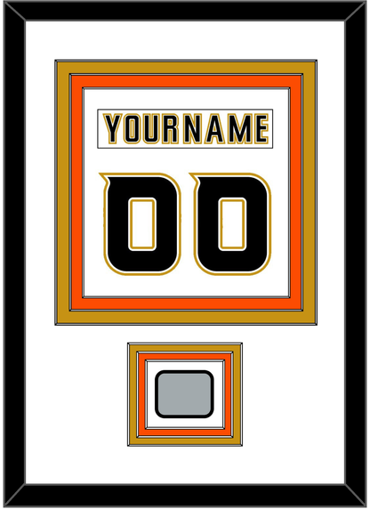 Anaheim Nameplate & Number (Back) Combined With Stanley Cup Finals Patch - Road White (2006-2014) - Premier Tier 2