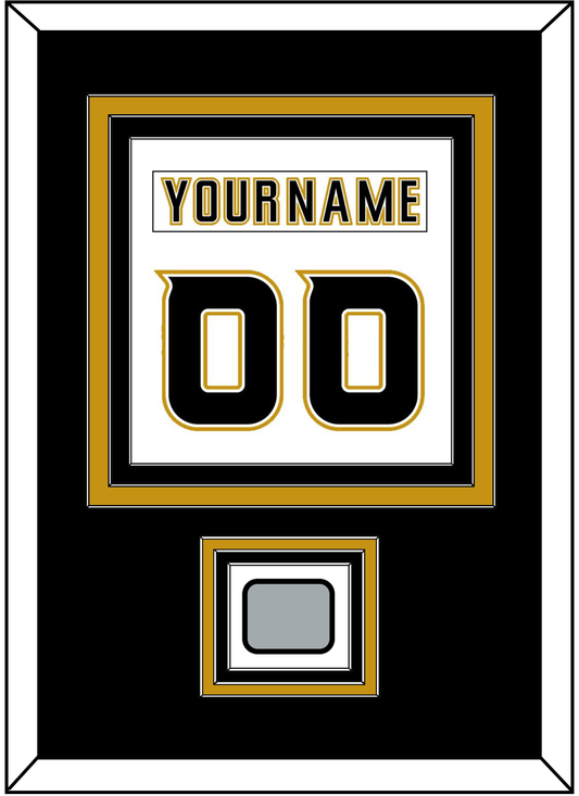 Anaheim Nameplate & Number (Back) Combined With Stanley Cup Finals Patch - Road White (2006-2014) - Premier Tier 3