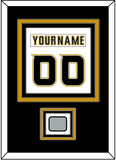 Anaheim Nameplate & Number (Back) Combined With Stanley Cup Champions Patch - Road White (2006-2014) - Triple Mat 3