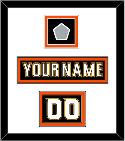 Anaheim Nameplate, Number (Shoulder) & 2007 Stanley Cup Finals Patch - Home Black (2006-2014) - Signature Tier 2