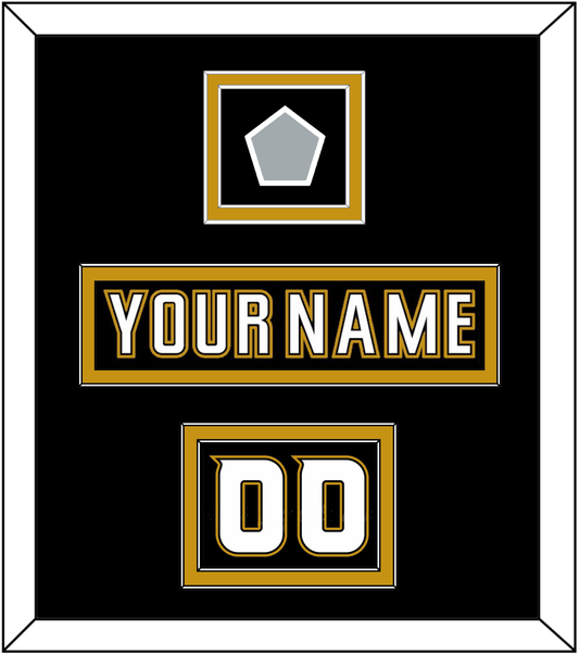 Anaheim Nameplate, Number (Shoulder) & 2007 Stanley Cup Finals Patch - Home Black (2006-2014) - Signature Tier 3