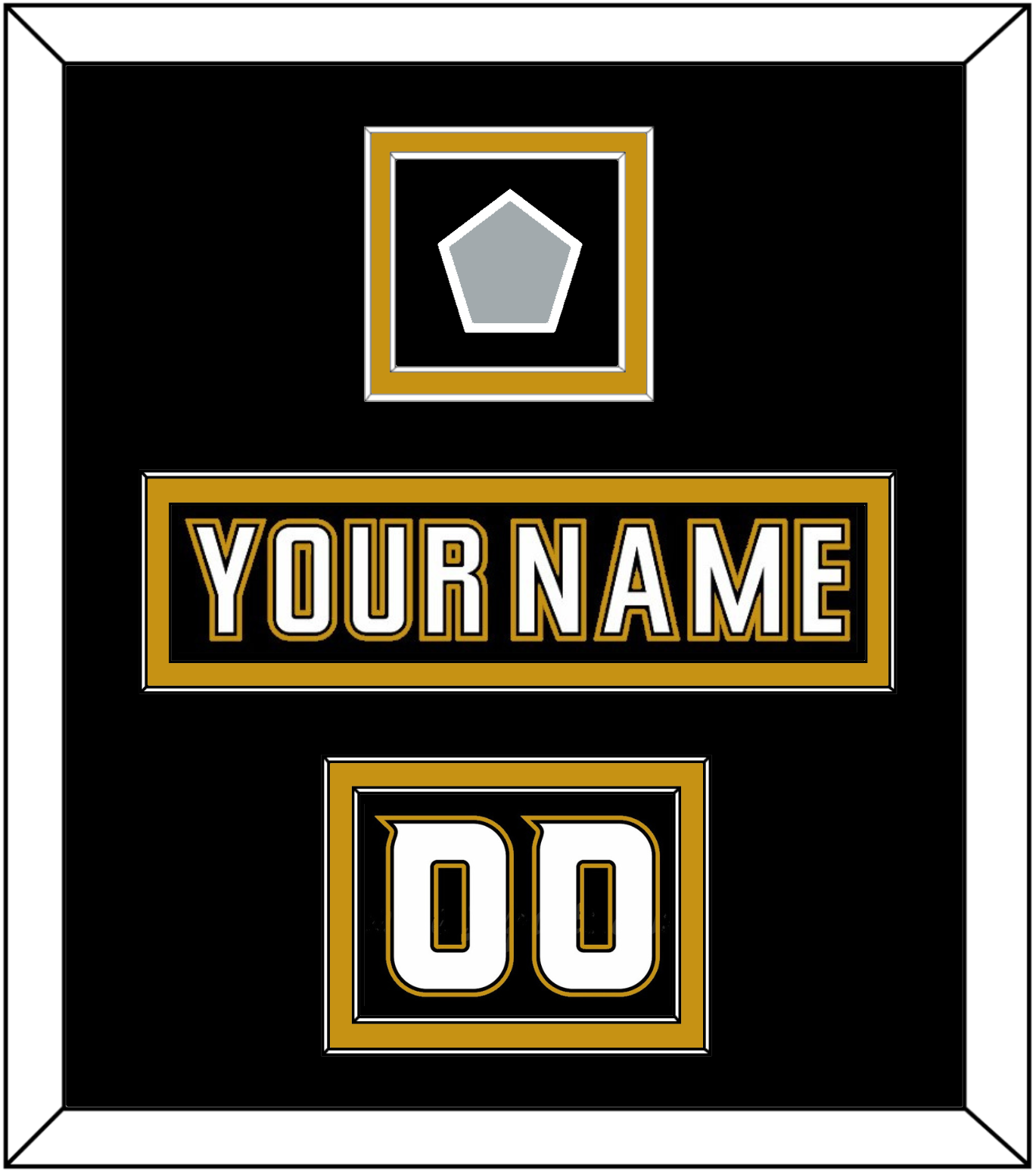 Anaheim Nameplate, Number (Shoulder) & 2007 Stanley Cup Champions Patch - Home Black (2006-2014) - Signature Tier 3